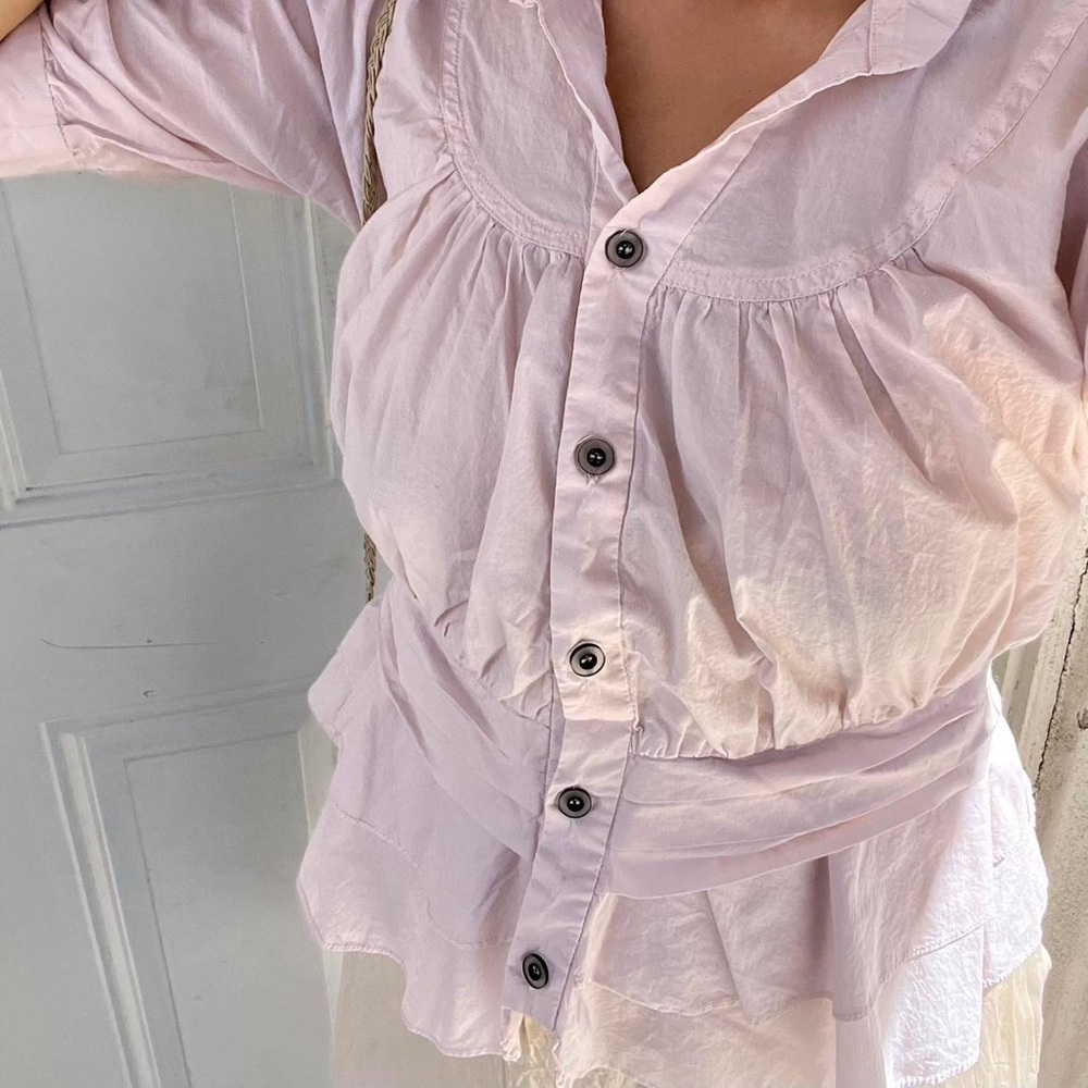 Pink cottage core top
